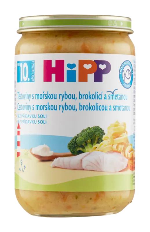 HiPP Těstoviny s rybou, brokolicí a smetanou, 220 g
