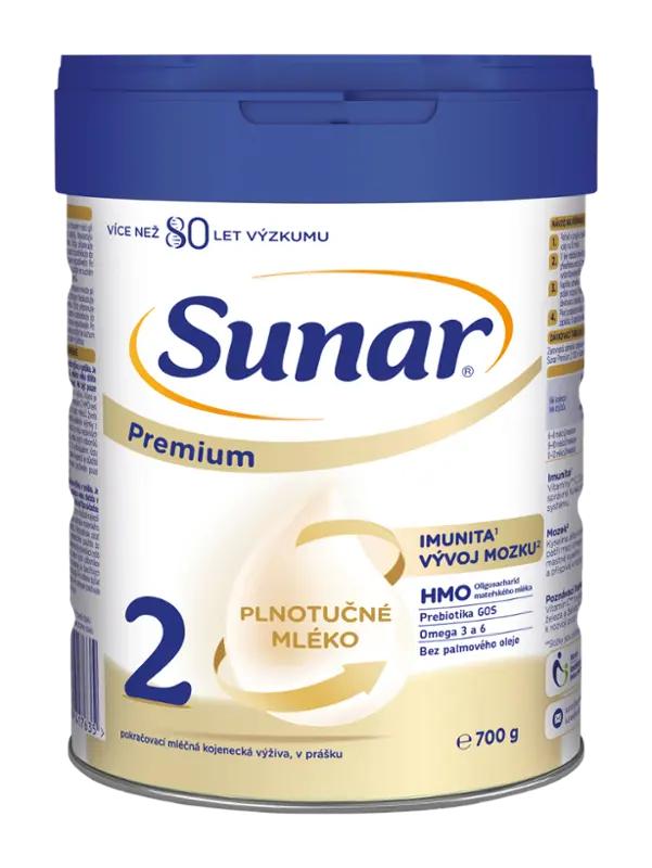 Sunar Pokračovací kojenecké mléko Premium 2, 6m+, 700 g