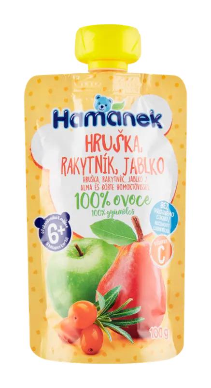 Hamánek Ovocná kapsička hruška, rakytník, jablko, 100 g ROSSMANN