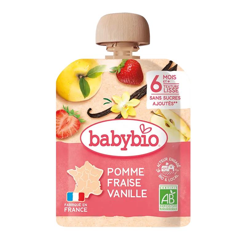 Babybio BIO kapsička jablko, jahoda, vanilka, 90 g ROSSMANN