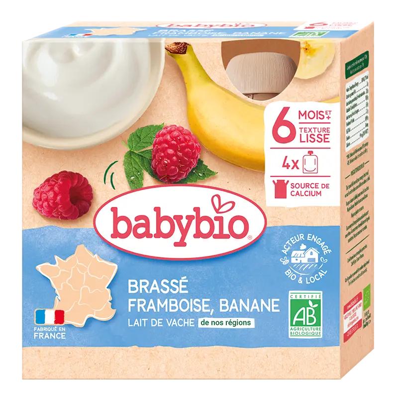 Babybio BIO mléčný desert malina a banán 4x 85 g, 340 g ROSSMANN