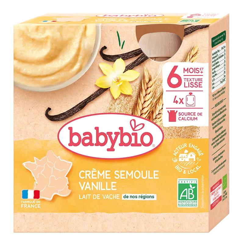 Babybio BIO krém vanilka s krupičkou, 340 g