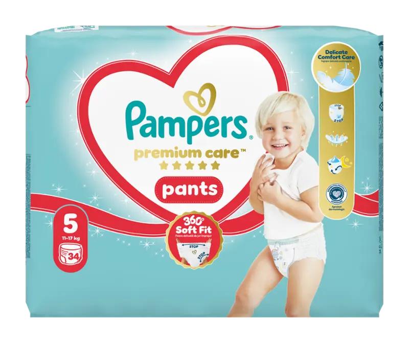 Pampers Plenkové kalhotky Premium Care, 12–17 kg, vel. 5, 34 ks ROSSMANN