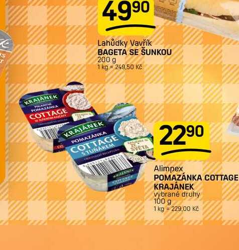 POMAZÁNKA COTTAGE KRAJÁNEK vybrané druhy 100 g