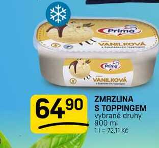 ZMRZLINA S TOPPINGEM vybrané druhy 900 ml