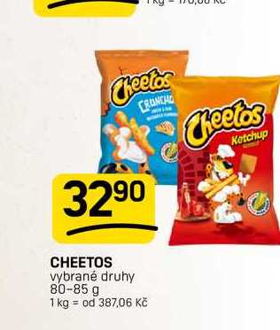 CHEETOS vybrané druhy 80-85 g 