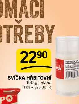 SVÍČKA HŘBITOVNÍ 100 g | vklad FLOP