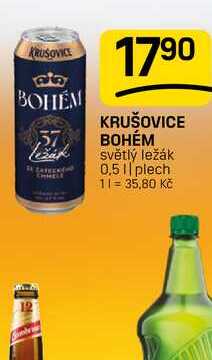 KRUŠOVICE BOHÉM světlý ležák 0,5 || plech