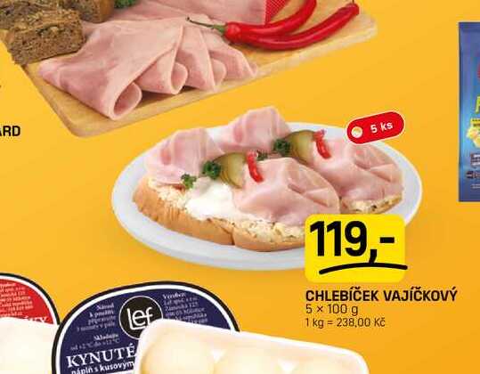 CHLEBÍČEK VAJÍČKOVÝ 5 x 100 g 