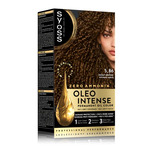 Syoss Oleo Intense Permanentní barva na vlasy 5-86 Půvabně hnědá Košík.cz