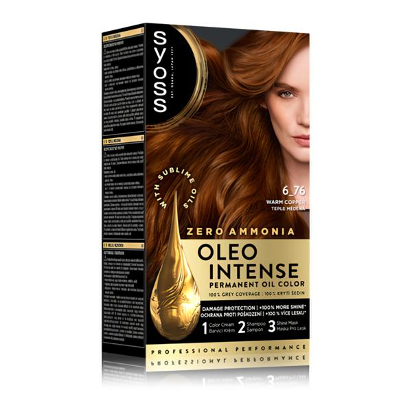 Syoss Oleo Intense Permanentní barva na vlasy 6-76 Tmavě měděná Košík.cz