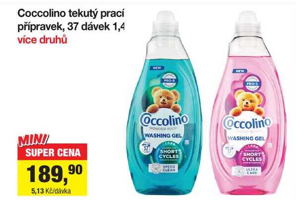 Coccolino tekutý prací přípravek, 37 dávek 1,4 l Šlak