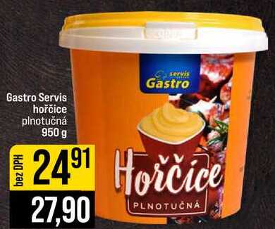 Gastro Servis hořčice plnotučná 950 g 