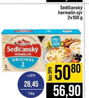 Sedlčanský hermelín sýr 2x100 g