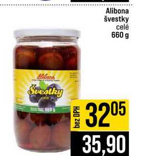 Alibona švestky celé 660 g 