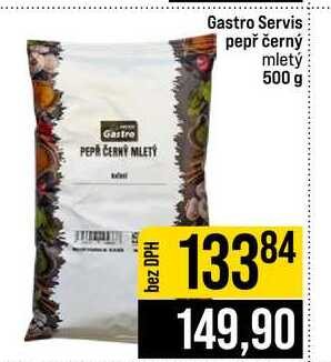 Gastro Servis pepř černý mletý 500 g