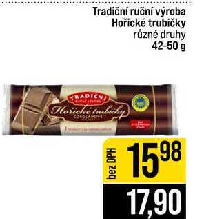 Tradiční ruční výroba Hořické trubičky různé druhy 42-50 g