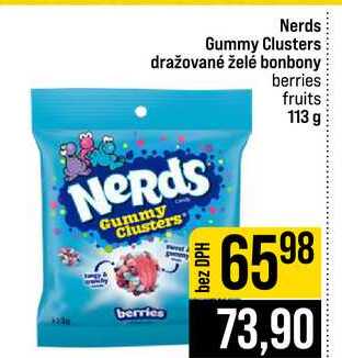 Nerds Gummy Clusters dražované želé bonbony berries fruits 113 g