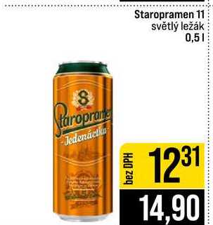 Staropramen 11 světlý ležák 0,5l