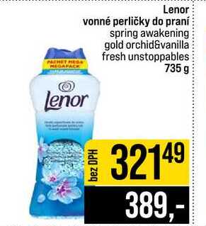 Lenor vonné perličky do praní spring awakening gold orchid&vanilla unstoppables 735 g