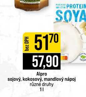Alpro sojový, kokosový, mandlový nápoj různé druhy 1l