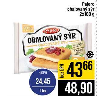 Pajero obalovaný sýr 2x100 g