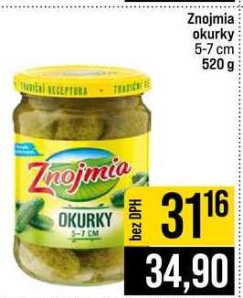 Znojmia okurky 5-7 cm 520 g
