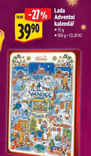 Lada Adventní kalendář 75 g