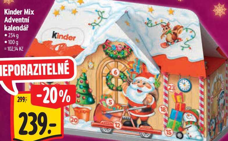 Kinder Mix Adventní kalendář 234 g