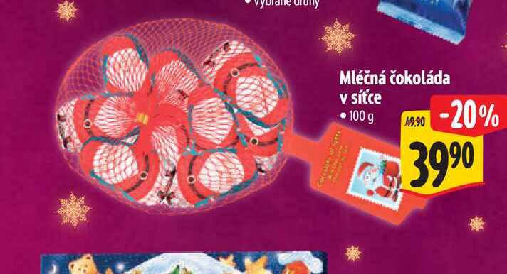 Mléčná čokoláda v síťce 100 g