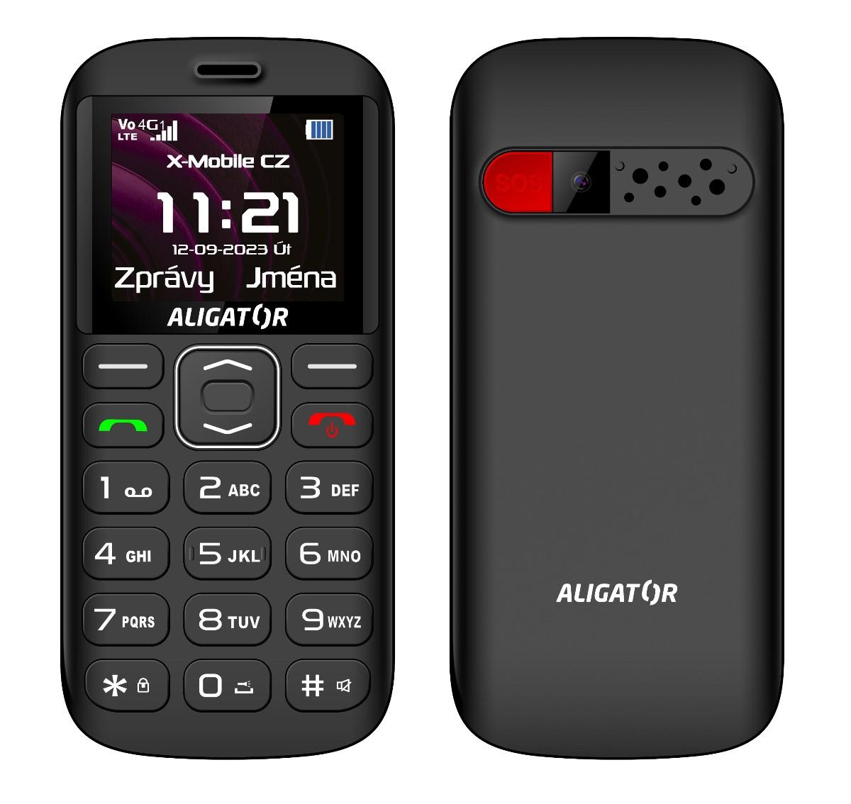 Seniorský telefon A720 černý, 1 KS