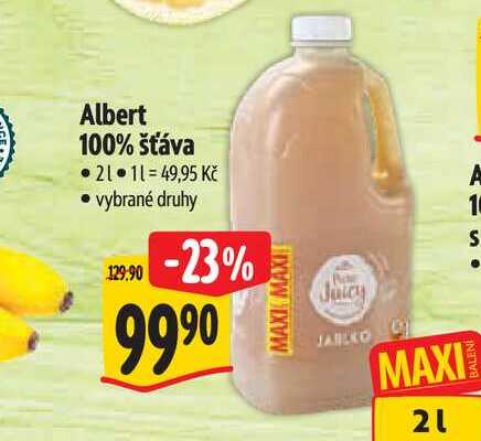  Albert 100% šťáva 2 l