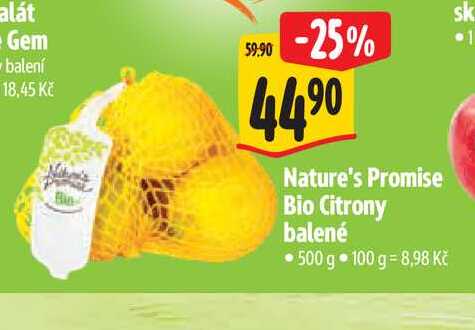  Nature's Promise Bio Citrony balené 500 g  