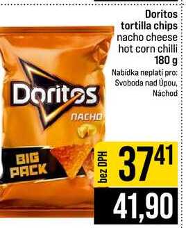 Doritos tortilla chips nacho cheese hot corn chilli 180 g