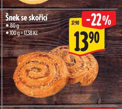 Šnek se skořicí 80g