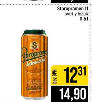 Staropramen 11 světlý ležák 0,5l