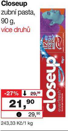 Closeup zubní pasta, 90 g Barvy a laky drogerie 