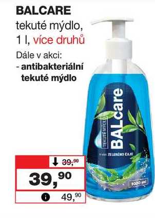 BALCARE tekuté mýdlo, 1l Barvy a laky drogerie 