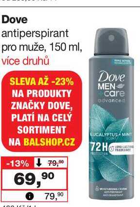 Dove antiperspirant pro muže, 150 ml Barvy a laky drogerie 