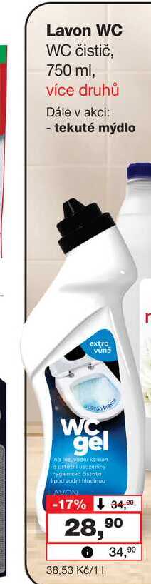 Lavon WC WC čistič, 750 ml Barvy a laky drogerie 
