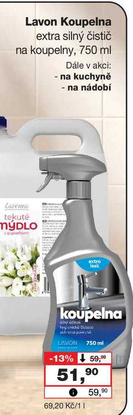 Lavon Koupelna extra silný čistič na koupelny, 750 ml Barvy a laky drogerie 