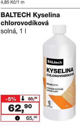 BALTECH Kyselina chlorovodíková solná, 1l Barvy a laky drogerie 