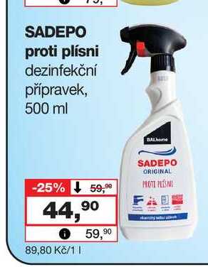 SADEPO proti plísni dezinfekční přípravek, 500 ml Barvy a laky drogerie 