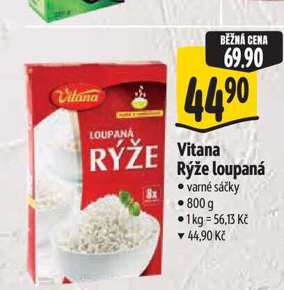  Vitana Rýže loupaná  varné sáčky 800 g 