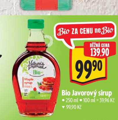 Bio Javorový sirup 250 ml