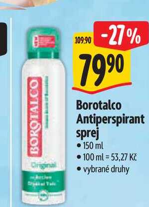 Borotalco Antiperspirant sprej 150 ml Albert
