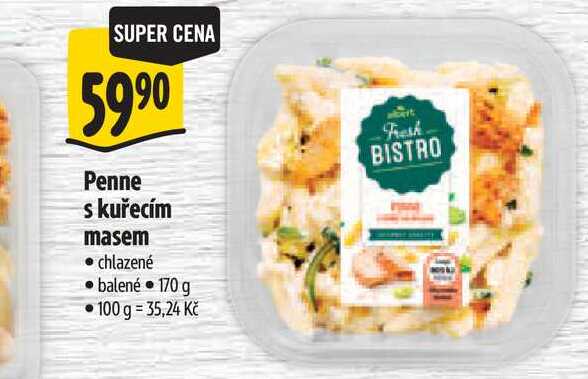   Penne s kuřecím masem 170 g