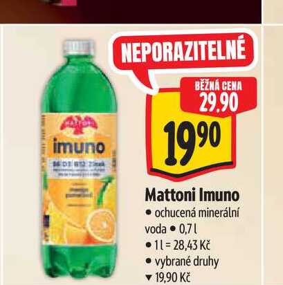 Mattoni Imuno ochucená minerální voda 0,71
