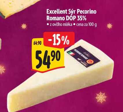 Excellent Sýr Pecorino Romano DOP 35%100 g