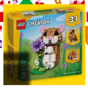 LEGO® Creator 3-in-1 31376 Roztomilý křeček s květinou